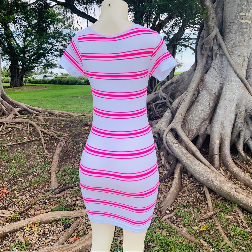Striped bodycon mini dress - Picture 2 of 5